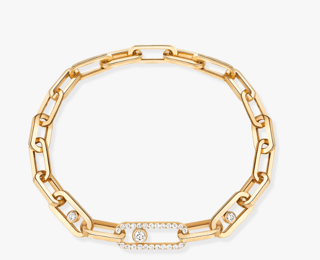 Messika Move Diamond 18K Yellow Gold Chain Bracelet