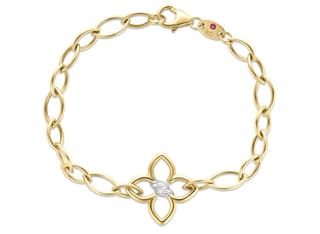 Roberto Coin Cialoma Diamond 18K Polished Yellow Gold Chain Bracelet