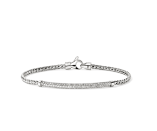 John Hardy Diamond Sterling Silver Chain Bracelet