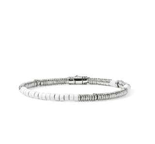 John Hardy Classic Chain Enamel Silver Sterling Silver Chain Bracelet