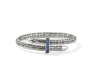 John Hardy Sapphire Sterling Silver Cuff Bracelet