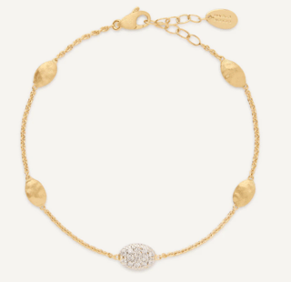Marco Bicego Siviglia Diamond 18K Engraved Yellow Gold Flex Bracelet