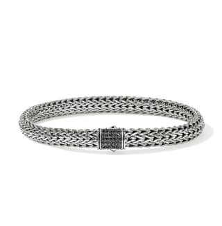 John Hardy Sapphire Polished Silver Sterling Silver Chain Bracelet