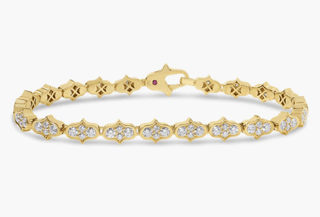Roberto Coin Love In Verona Diamond 18K Polished Yellow Gold Bangle Bracelet
