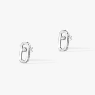 Messika Move Uno Diamond White Gold Stud Earrings