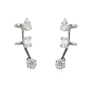 ZYDO ITALY Diamond in 18K White Gold Dangle Earrings