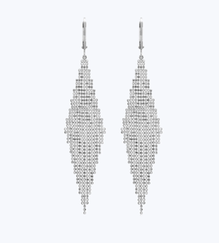 Platinum Born in 850PTK Polished White Platinum Chandelier Earrings