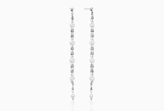 Platinum Born Pearl Platinum Dangle Earrings
