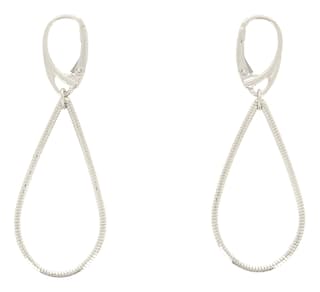 Pesavento DNA Spring Polished Silver Rhodium Dangle Earrings