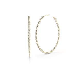 Roberto Coin Diamond White Gold Hoop Earrings