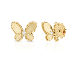 Roberto Coin Diamond in 18K Polished Yellow Gold Post Earrings