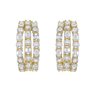 Ruchi Diamond in 18K Polished Yellow Gold Hoop Earrings
