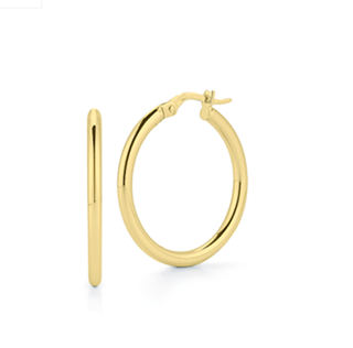 Roberto Coin Yellow Gold Hoop Earrings