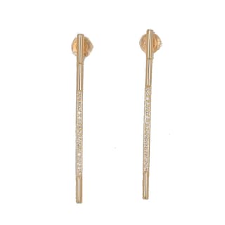 Pesavento Elegance Diamond in 18K Polished Yellow Vermeil Drop Earrings