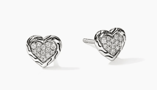 John Hardy Diamond Polished Silver Sterling Silver Post Earrings