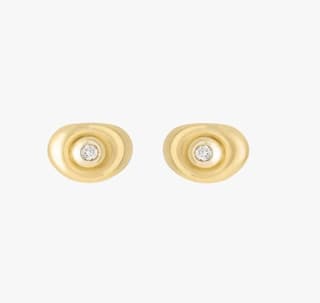 MISANI Diamond in 18K Yellow Gold Post Earrings