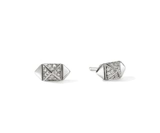 John Hardy Diamond Polished Silver Sterling Silver Post Earrings