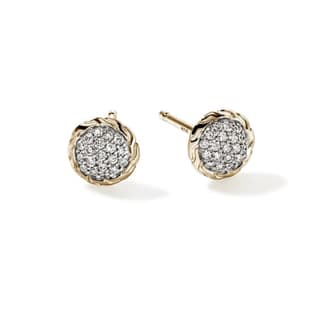 John Hardy Diamond in 14K Polished Yellow Gold Post Earrings