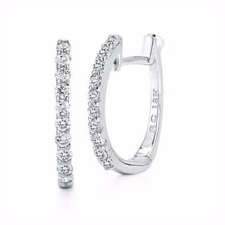 Roberto Coin Diamond White Gold Hoop Earrings
