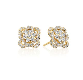 Verragio Diamond in 18K Polished Yellow Gold Stud Earrings