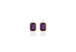 Goshwara Manhattan Amethyst in 18K Polished Yellow Gold Drop Earrings