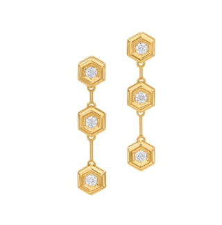 Gumuchian Diamond in 18K Polished Yellow Gold Drop Earrings