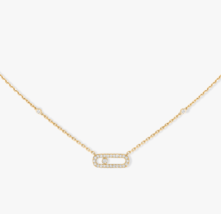 Messika Move Diamond 18K Polished Yellow Gold Pendant Necklace