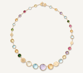 Marco Bicego Jaipur Assorted Gemstones 18K Yellow Gold Chain Necklace