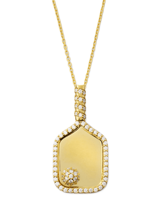 Roberto Coin Diamond 18K Polished Yellow Gold Pendant Necklace