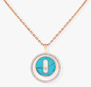 Messika Turquoise 18K Polished Pink Gold Pendant Necklace