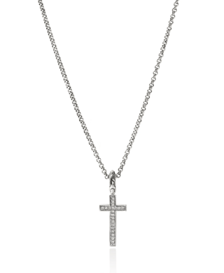 John Hardy Classic Chain Diamond Silver Sterling Silver Pendant Necklace