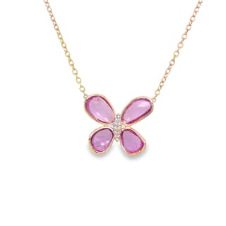 Ruchi Sapphire 18K Polished Yellow Gold Chain Necklace