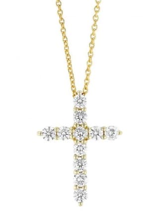 Roberto Coin Tiny Treasures Diamond 18K Polished Yellow Gold Pendant Necklace