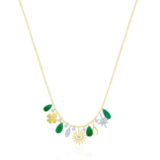 MEIRA T Emerald 14K Polished Yellow Gold Chain Necklace