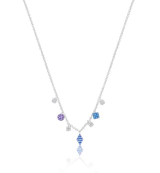 MEIRA T Diamond 14K Polished White Gold Pendant Necklace