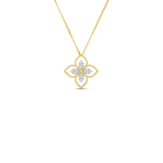 Roberto Coin Princess Flower Diamond Pendant Necklace