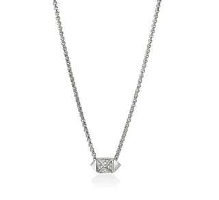 John Hardy Diamond Polished Silver Sterling Silver Chain Necklace