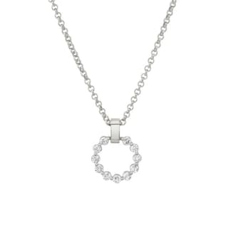 Michael M Diamond 18K Polished White Gold Pendant Necklace