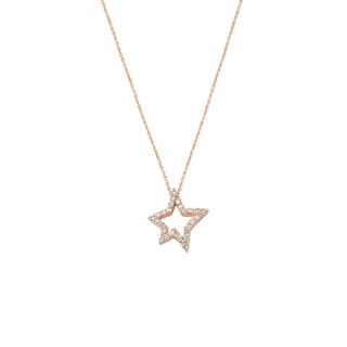 Bee Goddess Diamond 14K Polished Rose Gold Pendant Necklace
