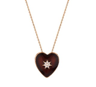 Bee Goddess Diamond 14K Polished Rose Gold Pendant Necklace