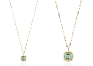 Goshwara Manhattan Prasiolite 18K Polished Yellow Gold Pendant Necklace