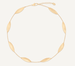 Marco Bicego Lunaria 18K Engraved Yellow Gold Drop Necklace