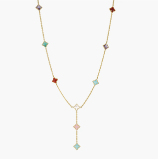 Roberto Coin Venetian Princess Assorted Gemstones 18K Polished Yellow Gold Chain Necklace