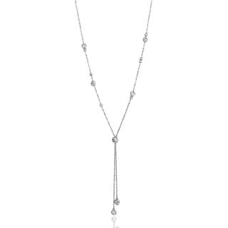 Platinum Born 850PTK Diamond Cut Platinum Lariat Necklace
