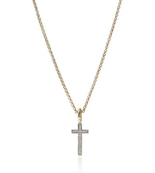 John Hardy Classic Chain Diamond 14K Yellow Gold Pendant Necklace