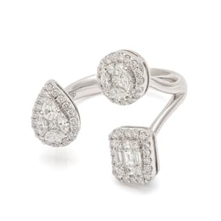 ZYDO ITALY Diamond 18K White Gold Pendant Ring