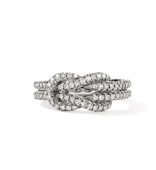 John Hardy Diamond Sterling Silver Band Ring