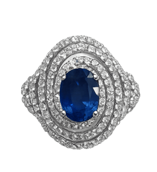Piranesi Topaz 18K Polished White Gold Band Ring