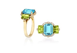 Goshwara Gossip Topaz 18K Polished Yellow Gold Band Ring
