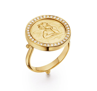 Temple St Clair Diamond 18K Polished Yellow Gold Cocktail Ring